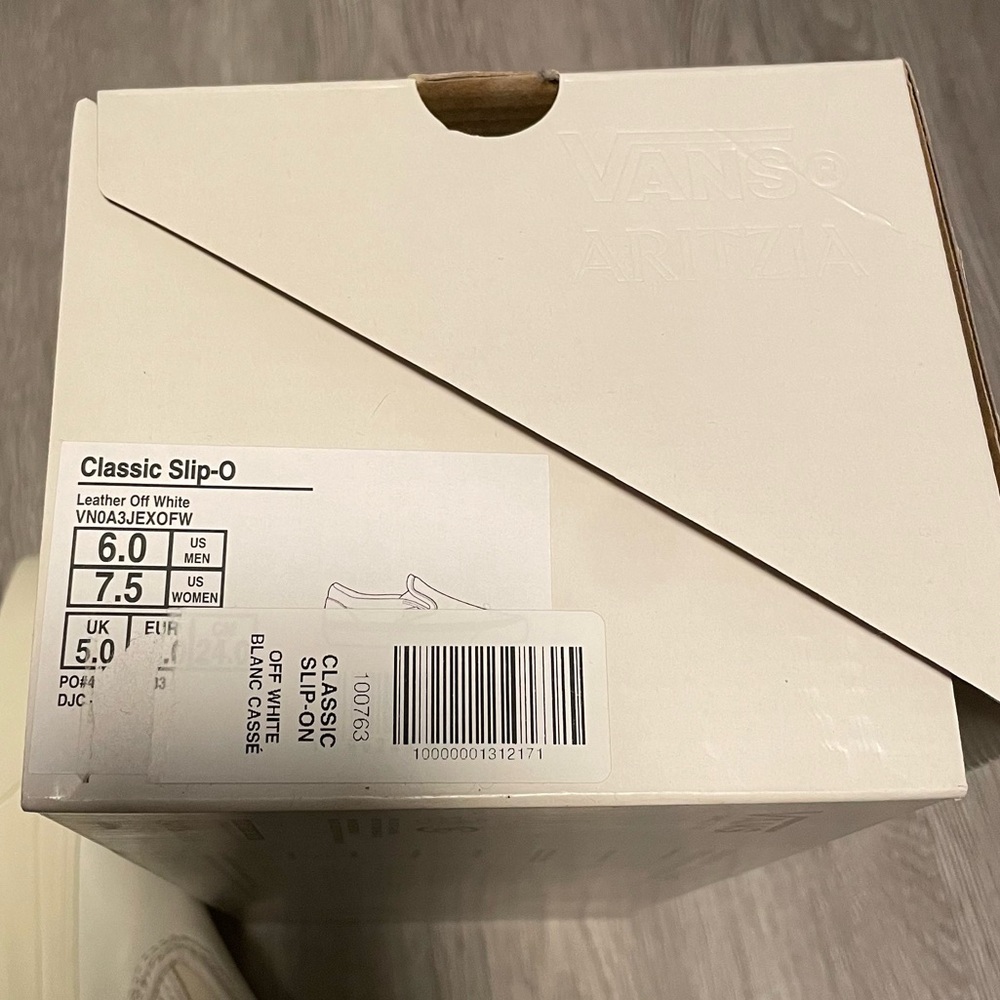 Vans x Aritzia leather Classic Slip-On 98 DX - Off White - Picture 10 of 11